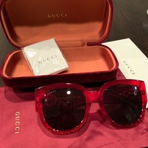 Gucci Red Sunglasses